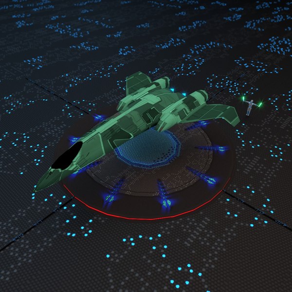 modelo 3d Nave espacial de baja poli - TurboSquid 863757