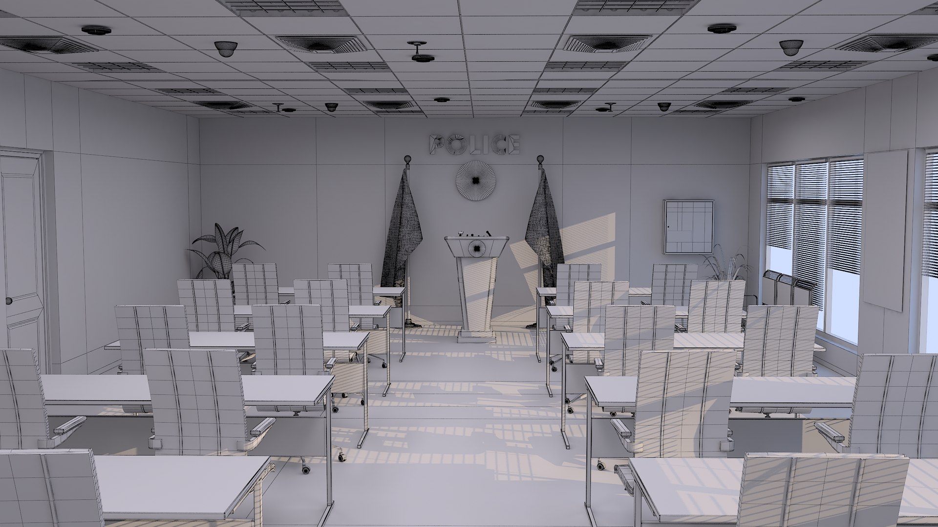 Police Conference Room 3D Model - TurboSquid 2063219