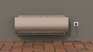 wall-mounted air conditioning unit 3D