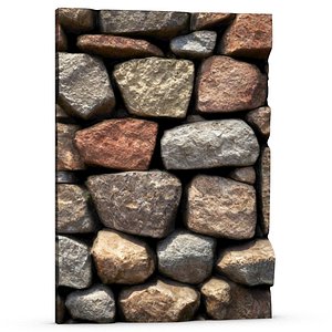 Stone Wall 055 3D model