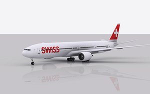 3d airplane boeing 777-300 er model