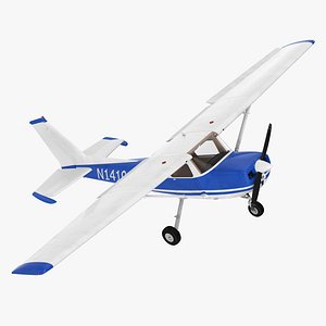 Single Engine Propeller Aircraft Cessna 150 Rigged for Maya