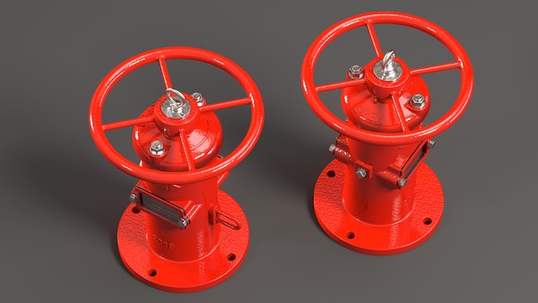 modelo 3d Postes indicadores de protección contra incendios ...