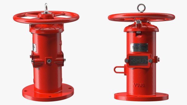 modelo 3d Postes indicadores de protección contra incendios ...