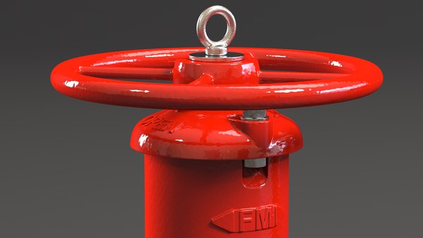 modelo 3d Postes indicadores de protección contra incendios ...