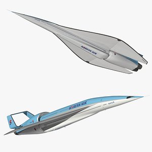 3D Supersonic Airliner Korean Air model