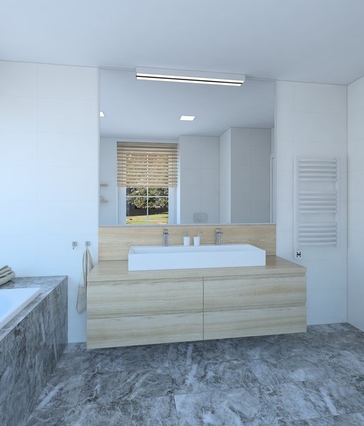 3D model Simple beautiful bathroom