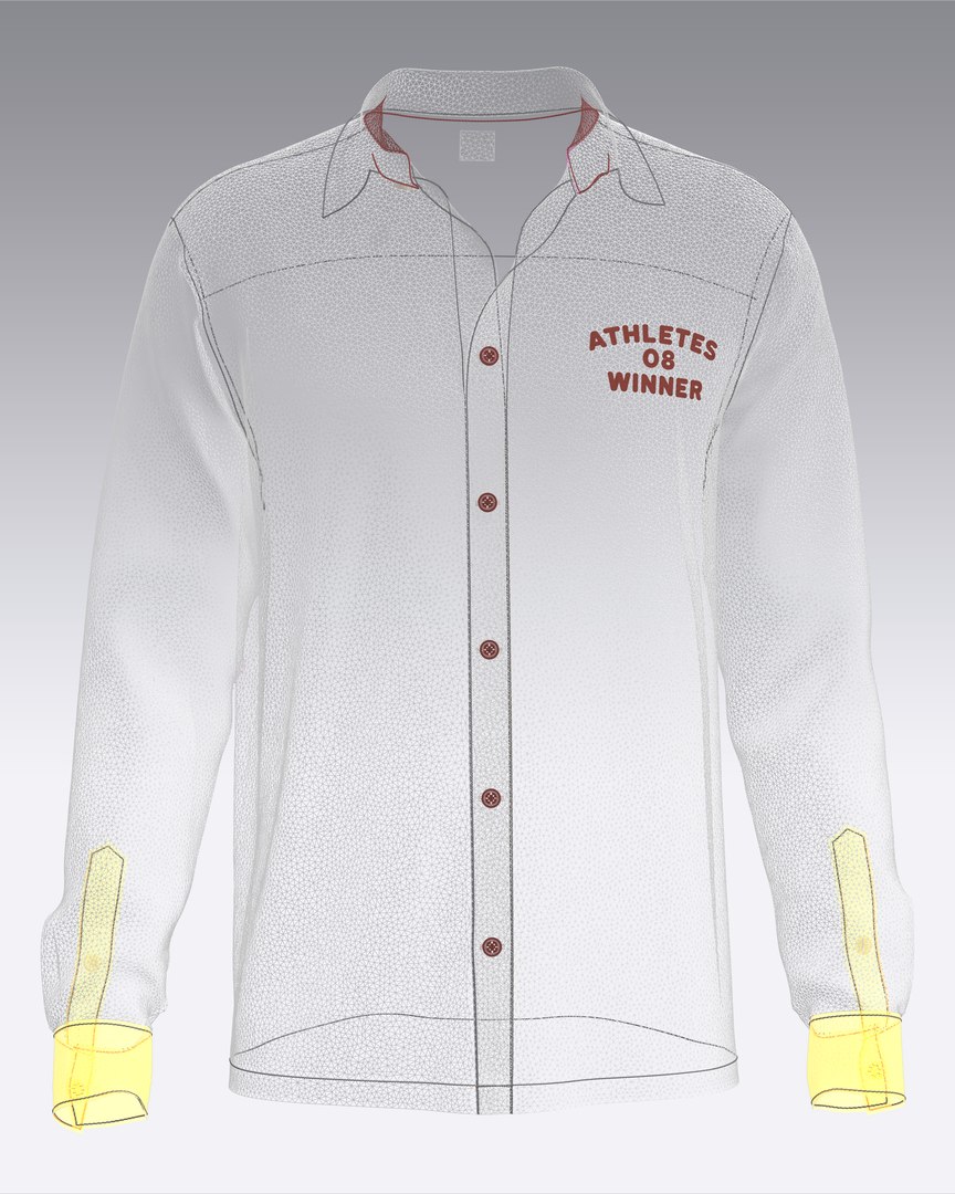 3D Mens Flannel Shirt With Lettering Embroidery - TurboSquid 2319008