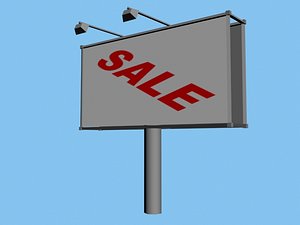 3d model of bill board
