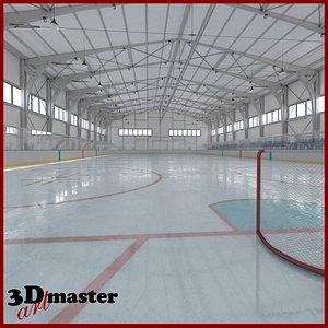 interior ice hockey arena model