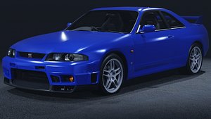 1997 Nissan Skyline GT-R V-Spec R33 3D Model Godzilla 3D model