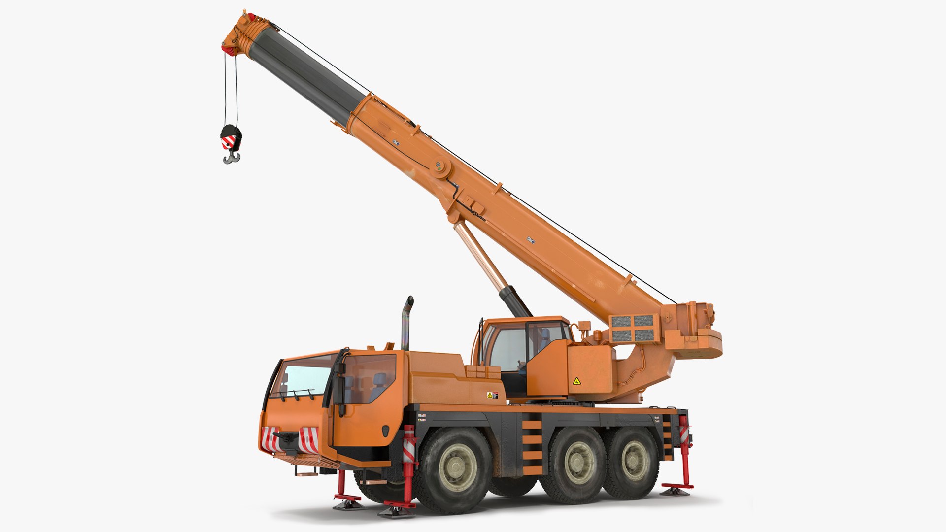 Liebherr Mobile Crane Rigged 3D model preview