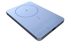 Xiaomi Super Slim Magnetic Power Bank Blue 3D model