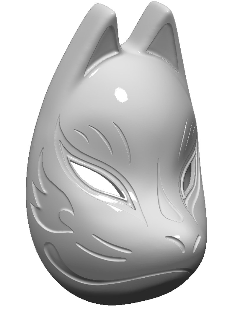 Kitsune Mask 3d Model Turbosquid 1262093 5507