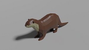 3D Low-poly Otter