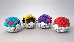 3D lego pokeball