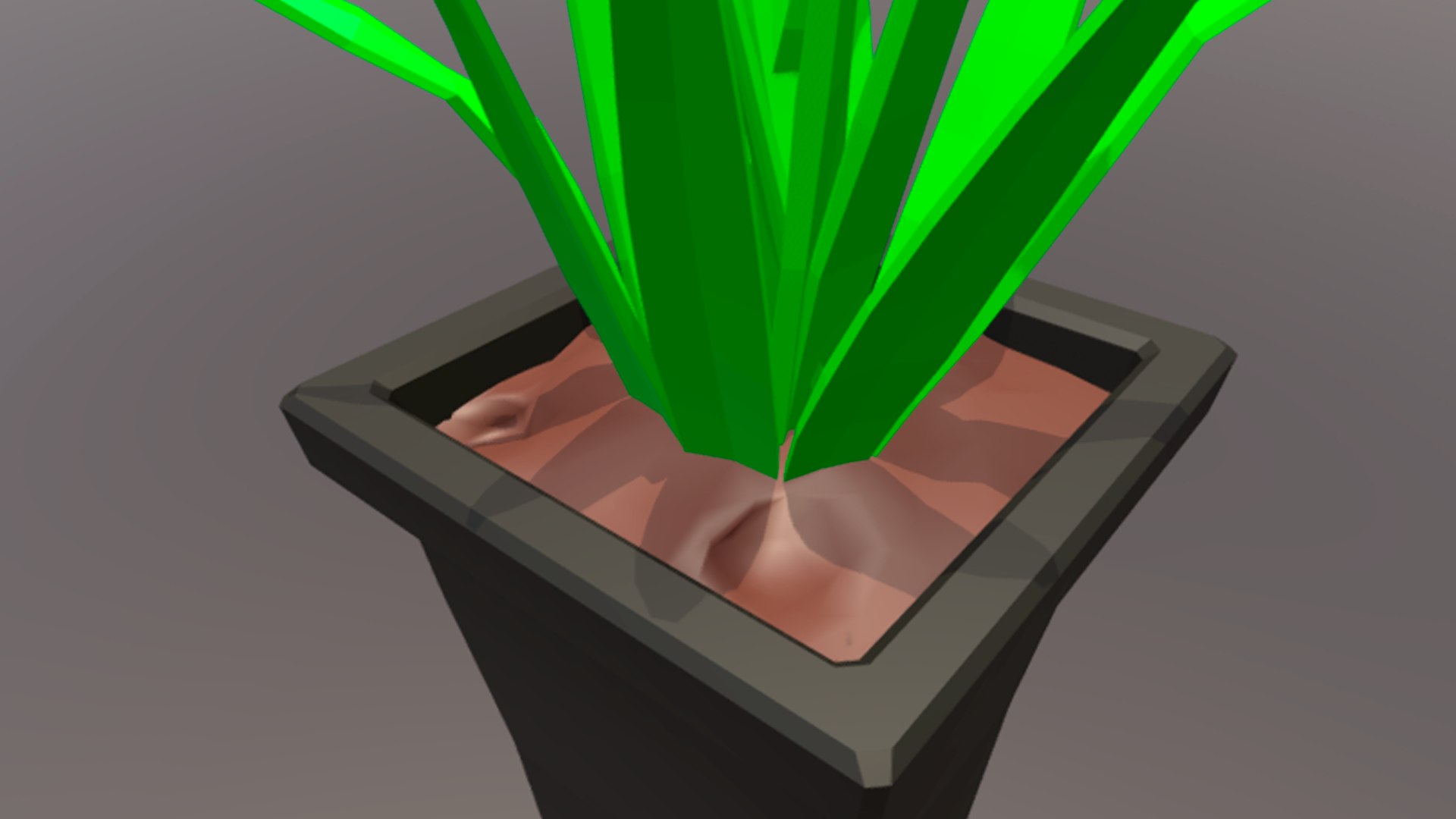 Vase Aloe Vera Low Poly 3D Model TurboSquid 2002607