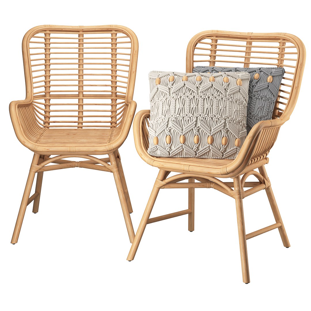 Rattan chair 3D model - TurboSquid 1685289