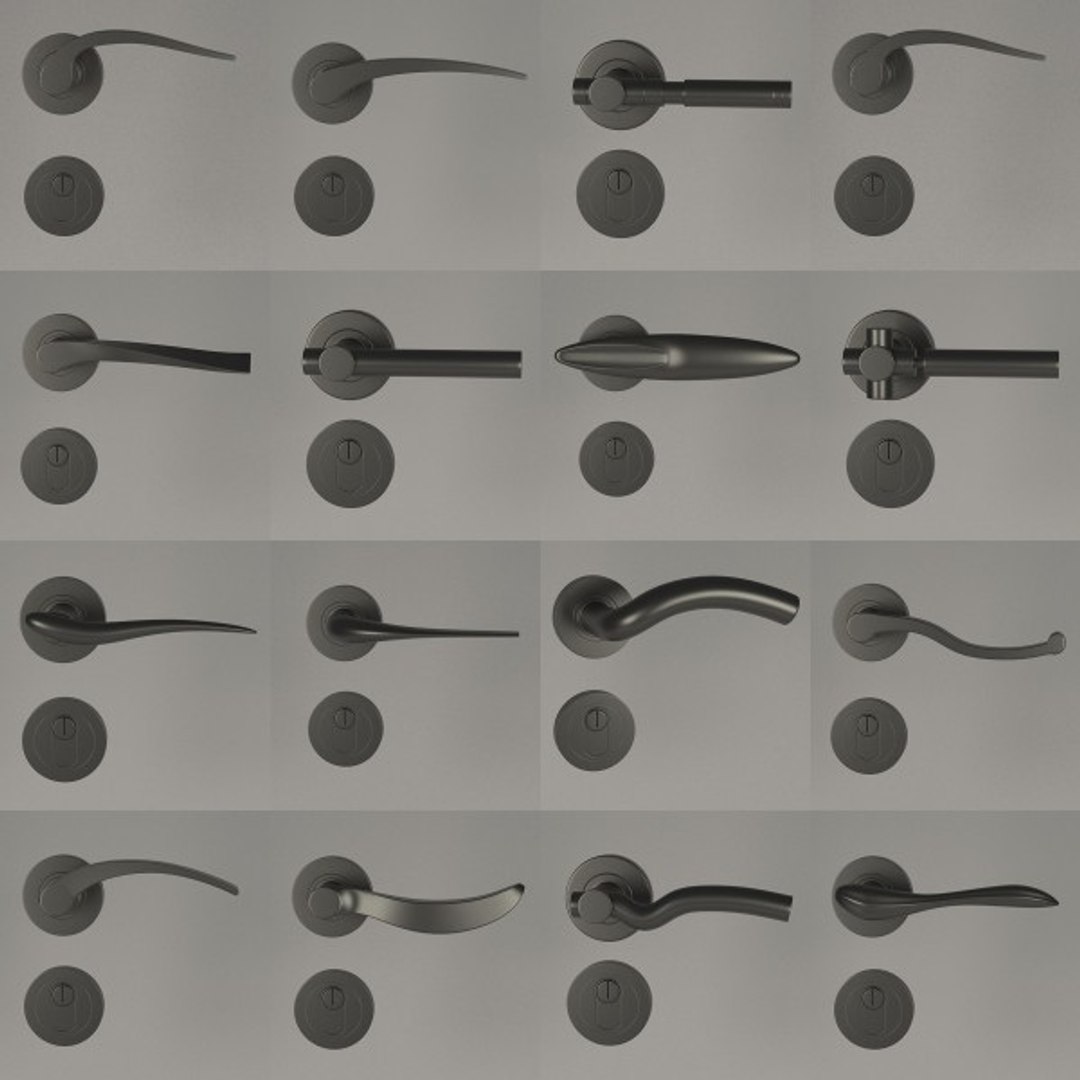 3d model handles locks