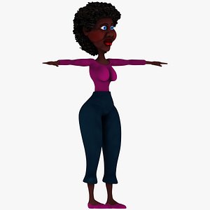 3d model black woman