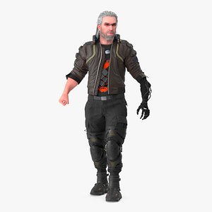 Cyberpunk 2077 Character Geralt Walking Pose 3D