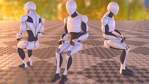 3D AA Basic Sitting Animation model