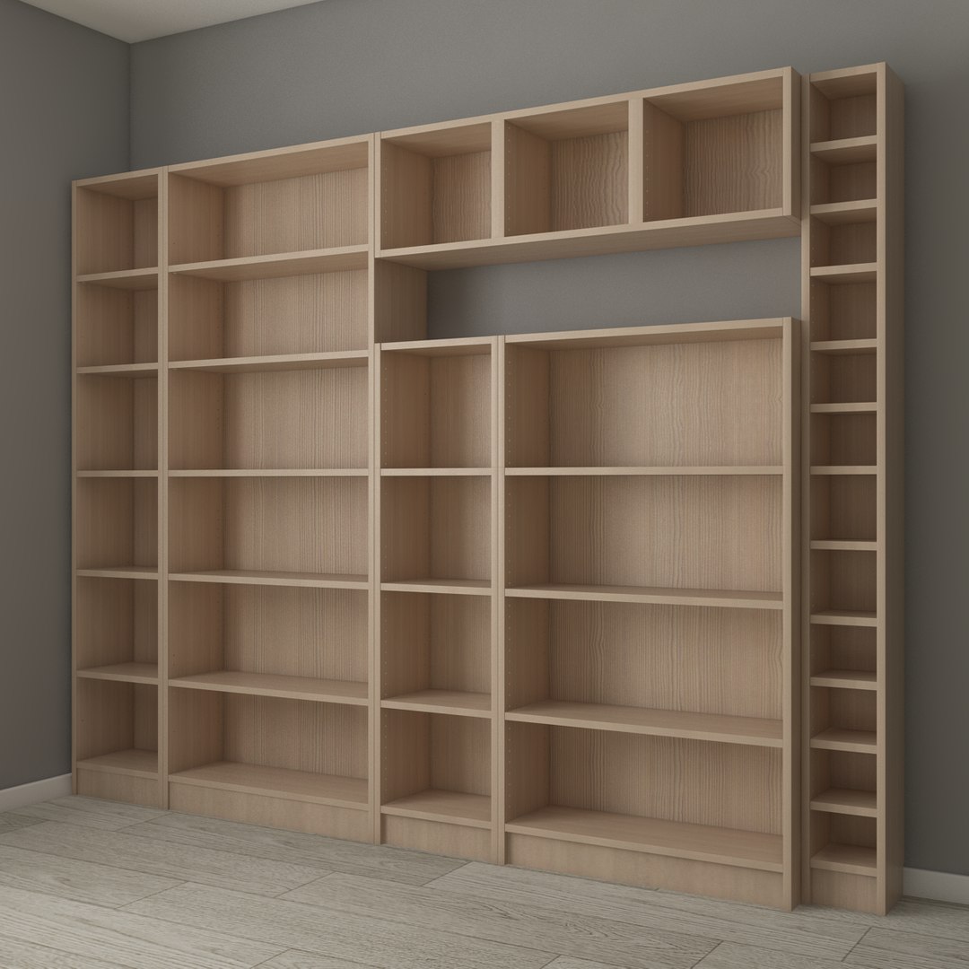 3D Ikea Billy Bookcase Oxberg - TurboSquid 1346074