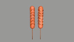 Fried Sausage 3D model