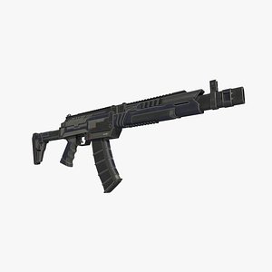 Science fiction automatic rifle