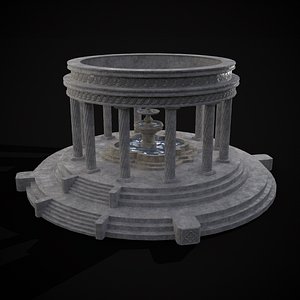 3D Fountain and Pergola model