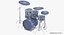 drums set 3D model