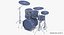 drums set 3D model