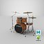 drums set 3D model