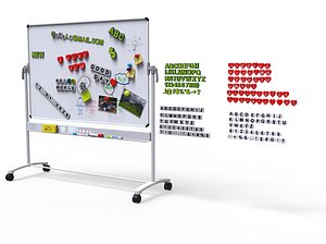 White Board vs English Letters in 4 different shape