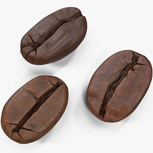 coffee beans roasted 2 3D model