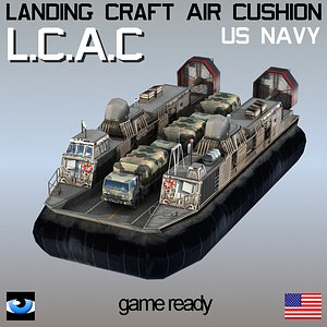 Landing Craft Air Cushion LCAC & truck M1078