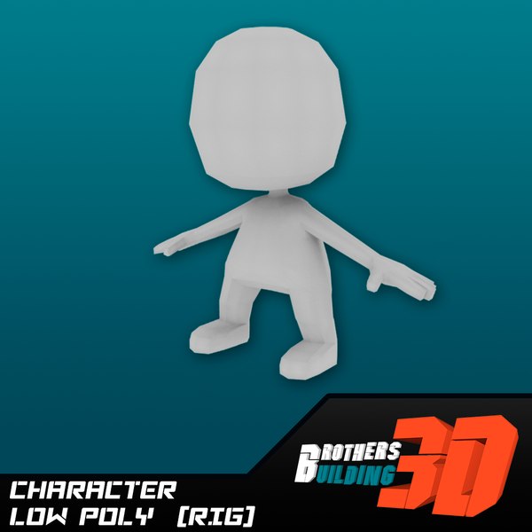 modelo 3d Personaje Low Poly (Rig) - TurboSquid 1049110