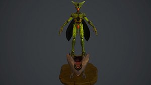 cell dragon ball 3d obj