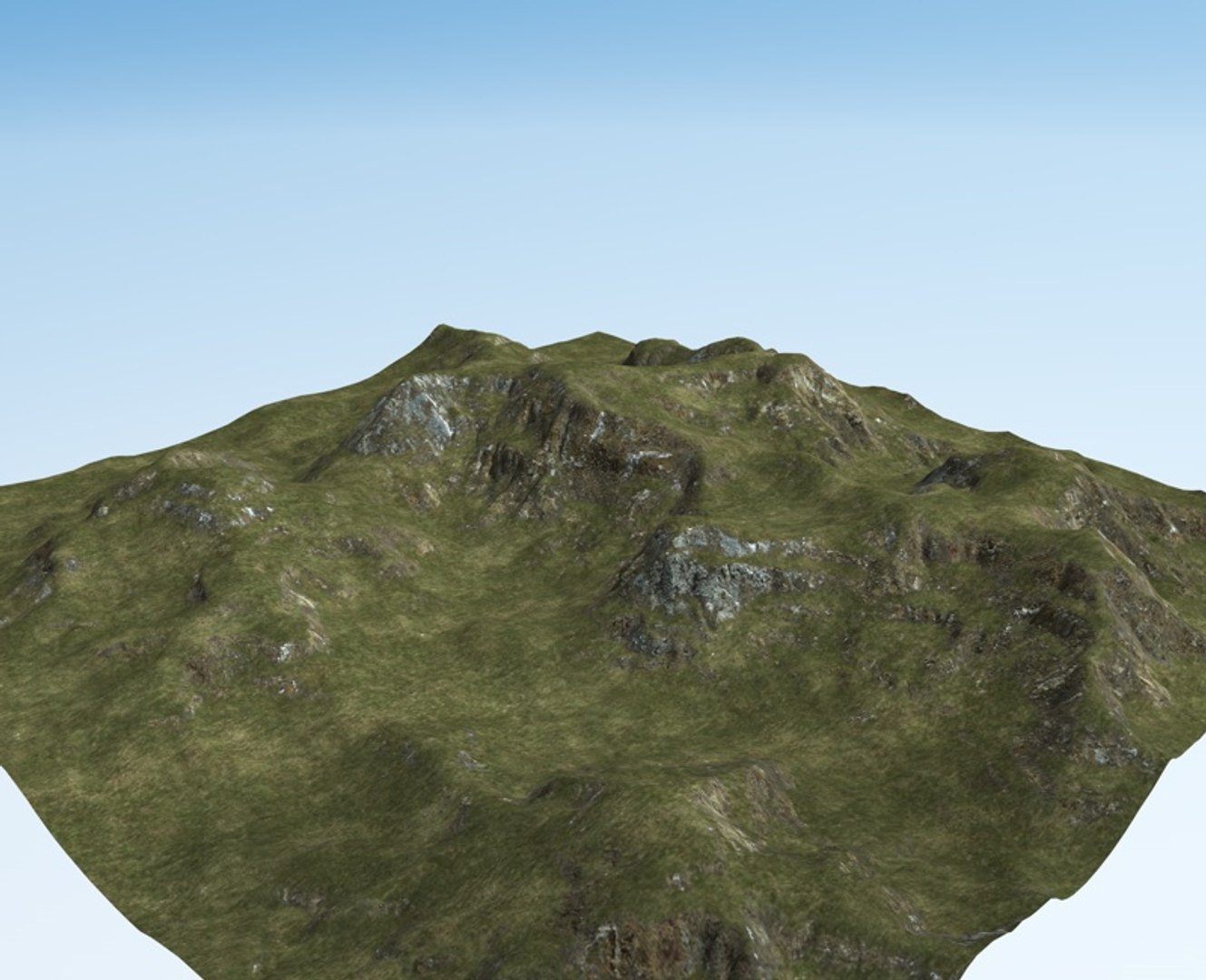 Terrain Landscape Mountains Obj