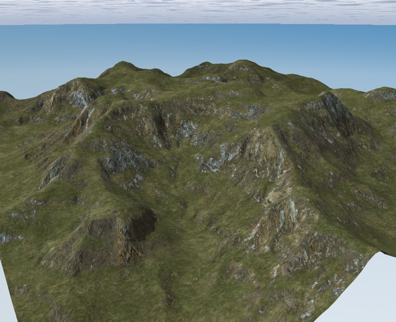 Terrain Landscape Mountains Obj
