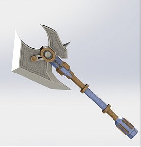 3D warcraft battle axe