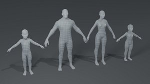 3D human body base mesh