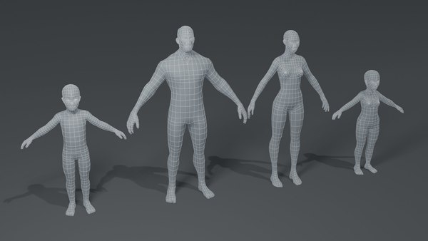 3D model girl kid body base mesh - TurboSquid 1651632