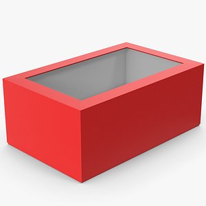 Red Food Package Box 3D model