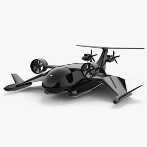 Flying Ship Concept Black Color