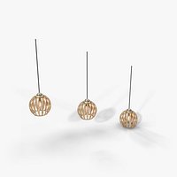 Coconut Bamboo Pendant Lamps - Woven Globe Lights