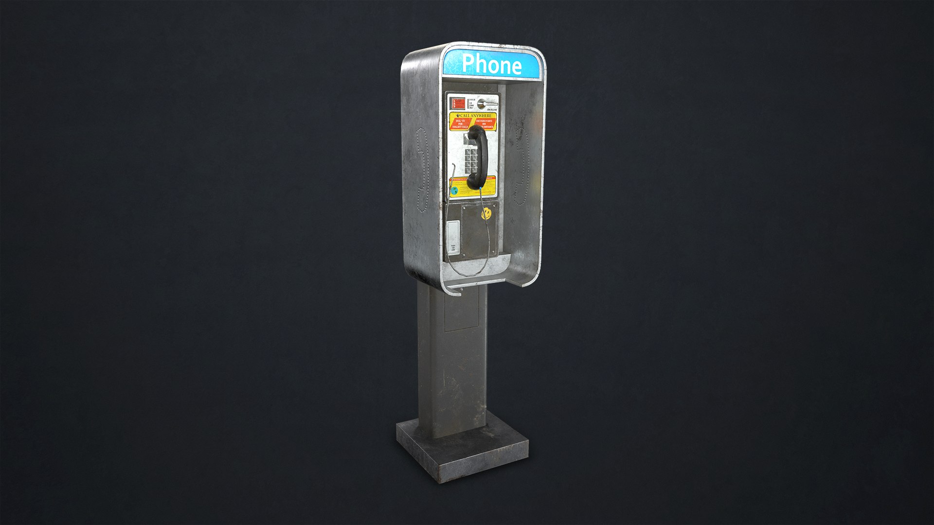 Phone Booth - Low Poly 3D model https://p.turbosquid.com/ts-thumb/9M/5Cqbnf/P7/phonebooth_01/png/1618672278/1920x1080/fit_q87/b47ebb0110bb86942e06e50330272d58a981e66c/phonebooth_01.jpg