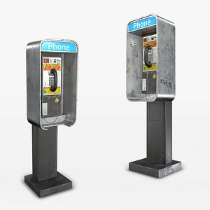 Phone Booth - Low Poly 3D model