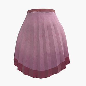 Skirt Pink Pleated Medium