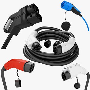 3D EV Charging Plug Collection 02